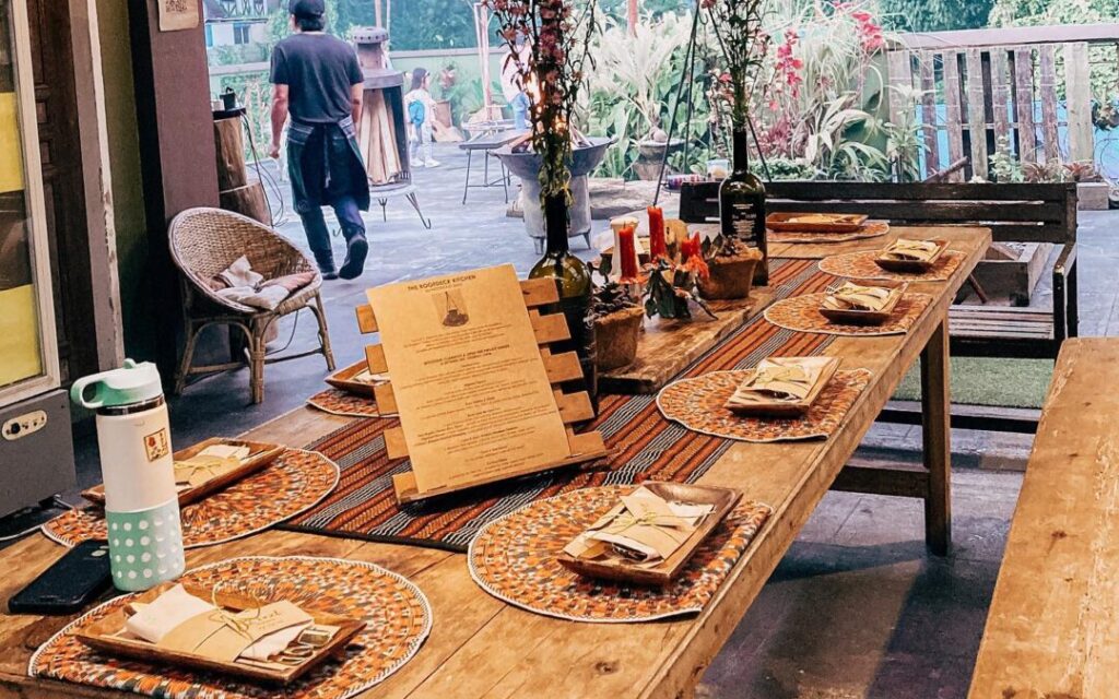 table set for a meal